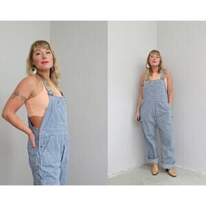 1990's Vintage Big Mac Hickory Striped Square Bak Overalls Women's XS SM MD